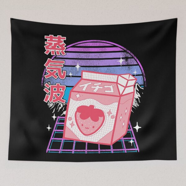 Item preview, Otaku Retrowave Japanese Kawaii Strawberry Milk designed and sold by Stronzi.