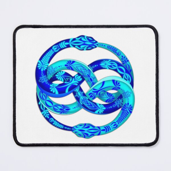 Item preview, Blue Ouroboros Yin Yang designed and sold by MandalaSoul.