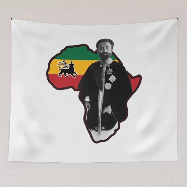 Item preview, Peace Haile Selassie I With African Map Design designed and sold by DoorlyLoveHaile.