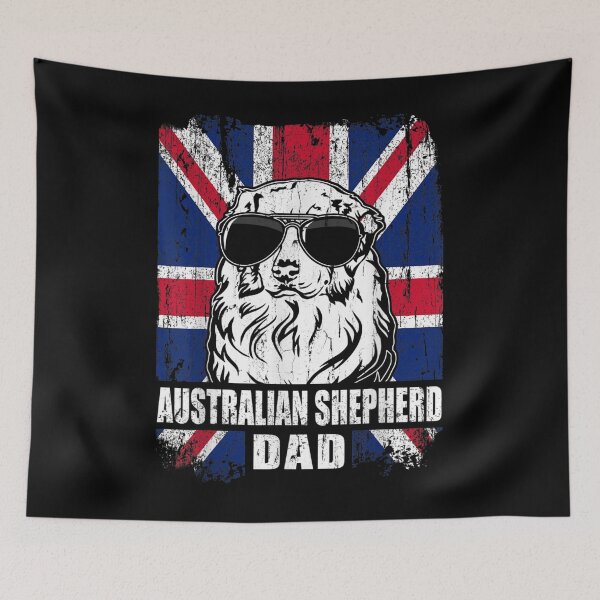 Item preview, Australian Shepherd Dad Cool Uk Flag Vintage Retro designed and sold by idabry.