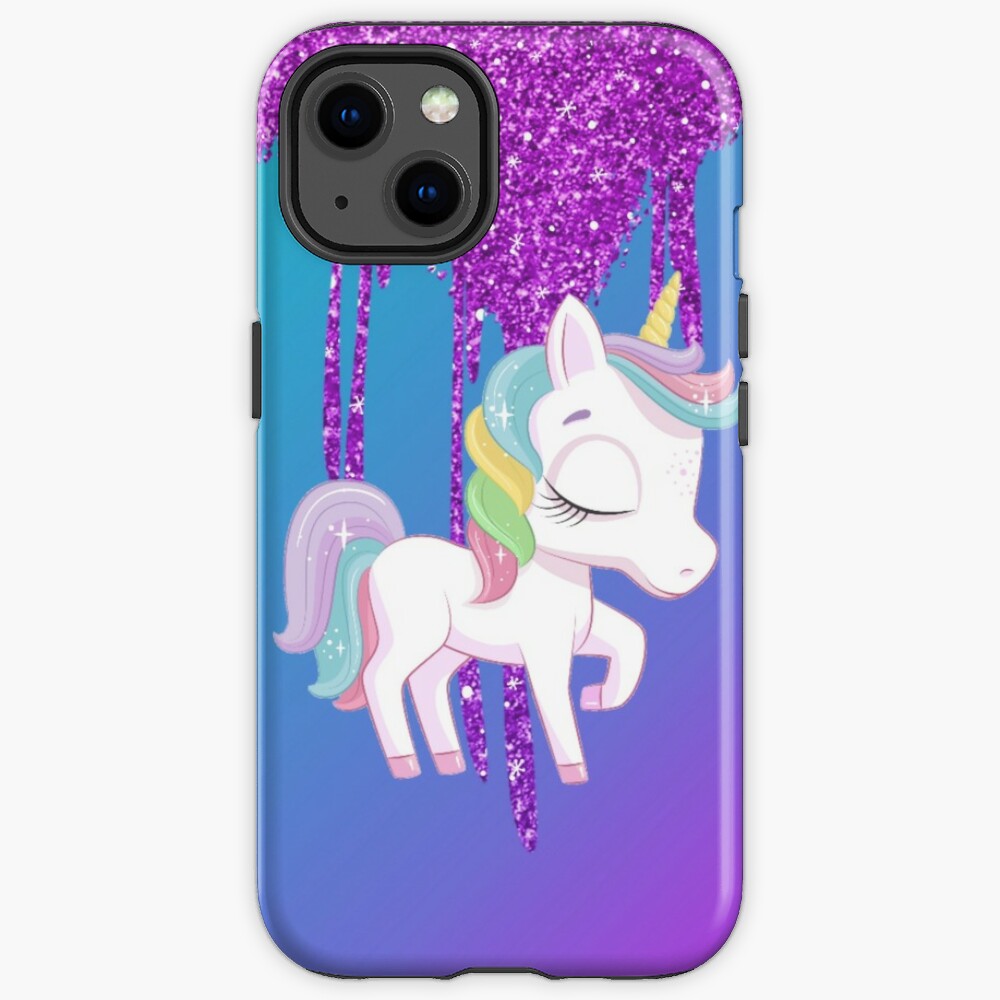 Unicorn glitter pink rose gold rainbow holographic Case-Mate iPhone case