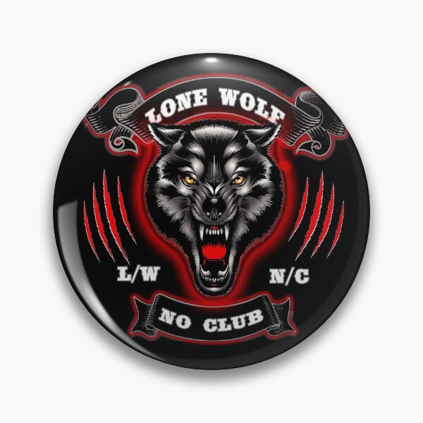 Item preview, Lone Wolf - Diseño de motocicleta No Club Biker MC designed and sold by LuckyThirteenUK.
