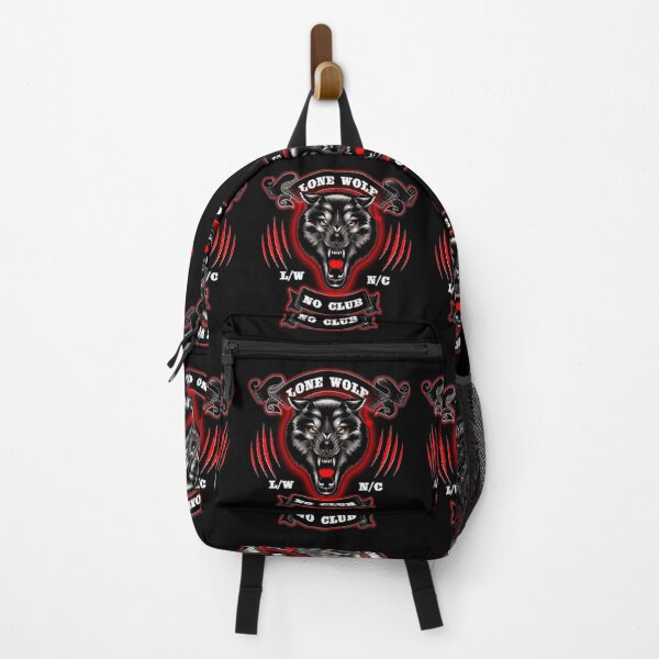 Item preview, Lone Wolf - No Club Biker MC Motorcycle design designed and sold by LuckyThirteenUK.
