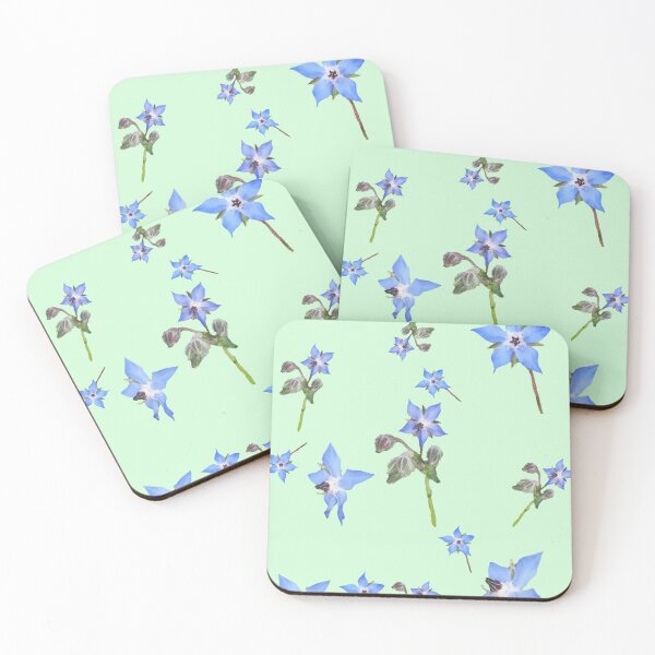 Item preview, Borage pattern mint designed and sold by OllieandQuinn.