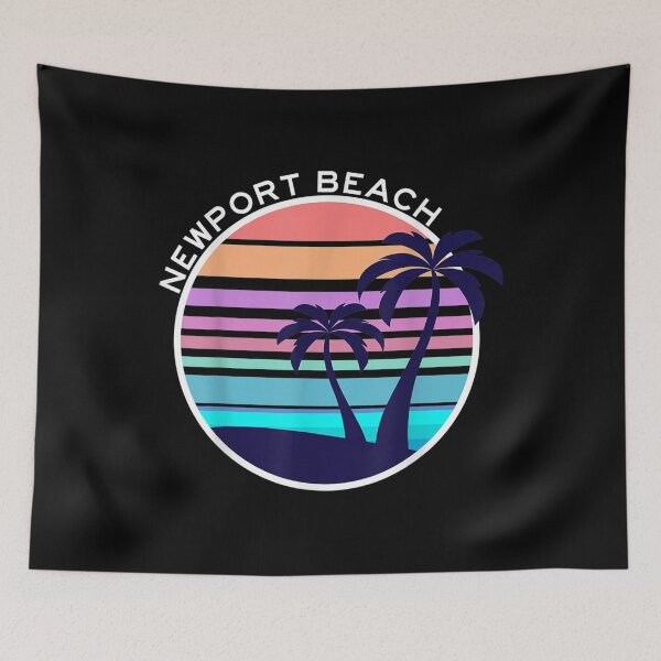 Item preview, Vintage Newport Beach California Beach Wave Sunset designed and sold by idabry.