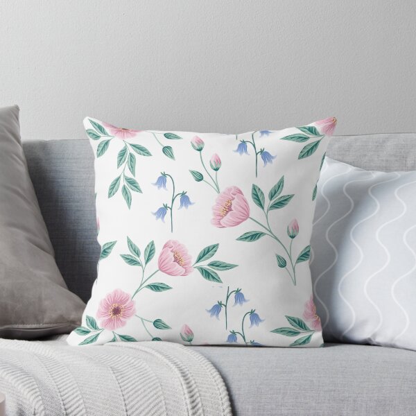 Item preview, Bluebell sprint floral pattern pink designed and sold by Katbydesign.