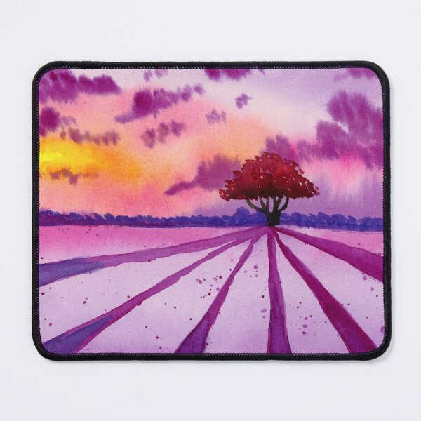 Item preview, Watercolor lavender field designed and sold by Sonderblume.
