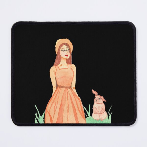 Item preview, Girl with Rabbit, Black designed and sold by Sonderblume.