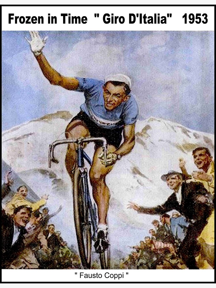 Poster Vintage Cyclisme - Giro D'Italia / Vuelta - Fausto Coppi - Fabriqué En Italie