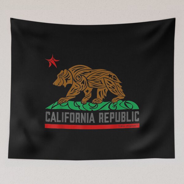 Item preview, California Republic Flag Tribal Grizzly Bear Org Colors designed and sold by idabry.