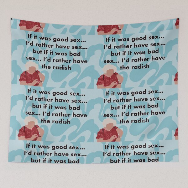 Item preview, Miriam Margolyes radish quote designed and sold by Annikamay.