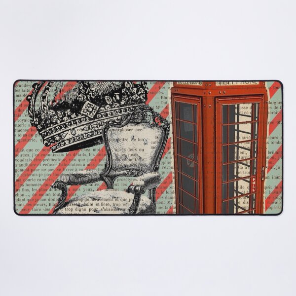 Item preview, 1980s dark academia retro jubilee victorian chair london telephone booth designed and sold by LEILA ART SPACE.