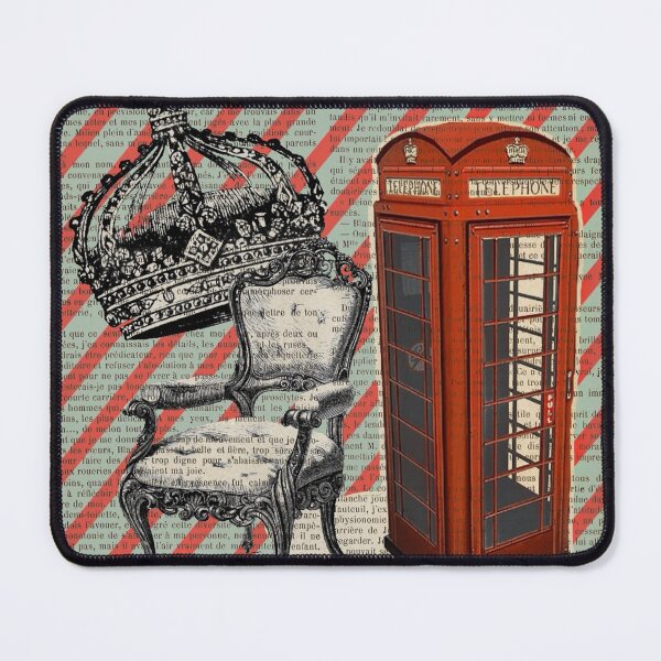 Item preview, 1980s dark academia retro jubilee victorian chair london telephone booth designed and sold by LEILA ART SPACE.