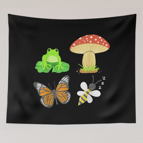 Item preview, Frog Mushroom Butterfly Bee designed and sold by idabry.