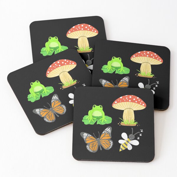 Item preview, Frog Mushroom Butterfly Bee designed and sold by idabry.