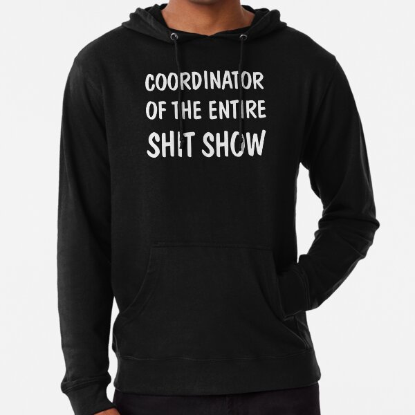 Color:Black,Size:Small Daryi Coordinator of The Entire Shitshow Funny Saying Sweatshirt Women's Tees Pullover Top 