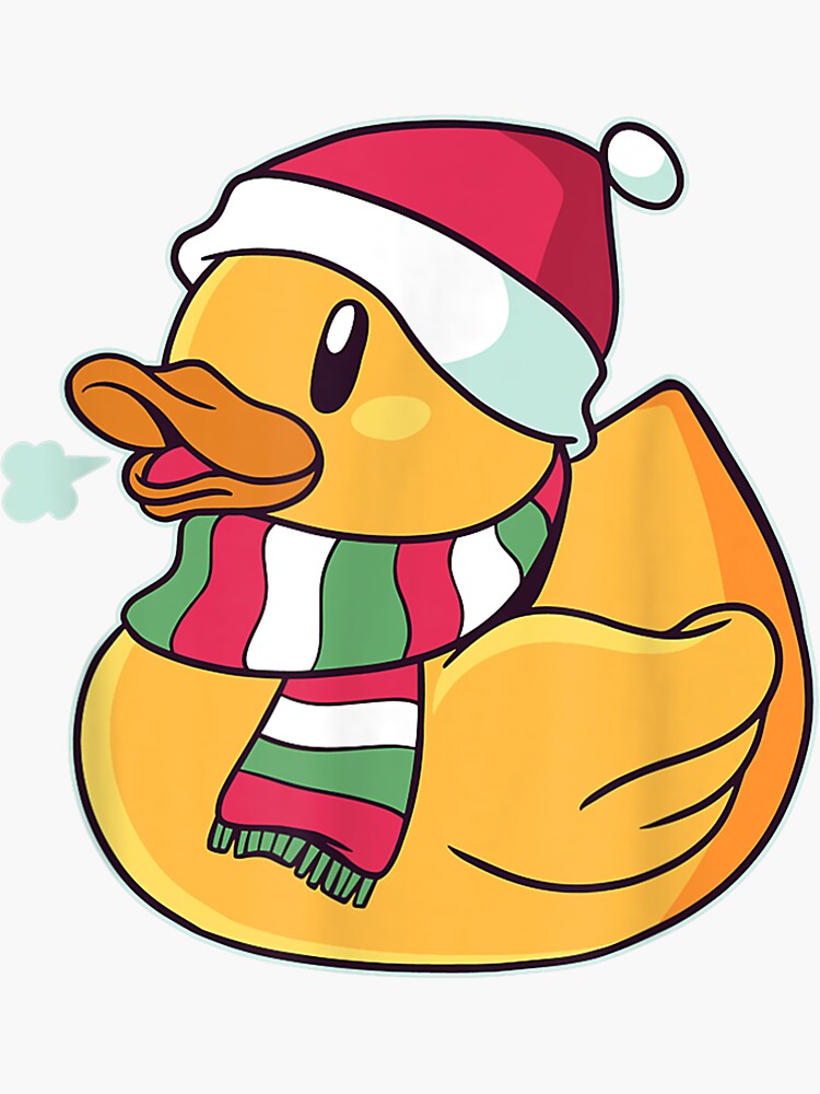 rubber duck with santa hat