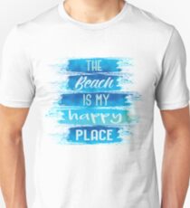 Camiseta unisex La playa es mi lugar feliz