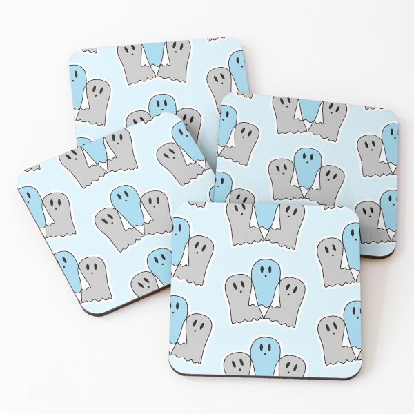 Item preview, Subtle Pride Spooky Cute Ghosts Demiboy Flag designed and sold by Jenna Rideout.