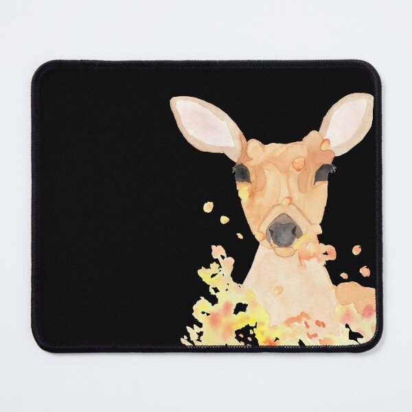 Item preview, Deer in blossom storm, black designed and sold by Sonderblume.