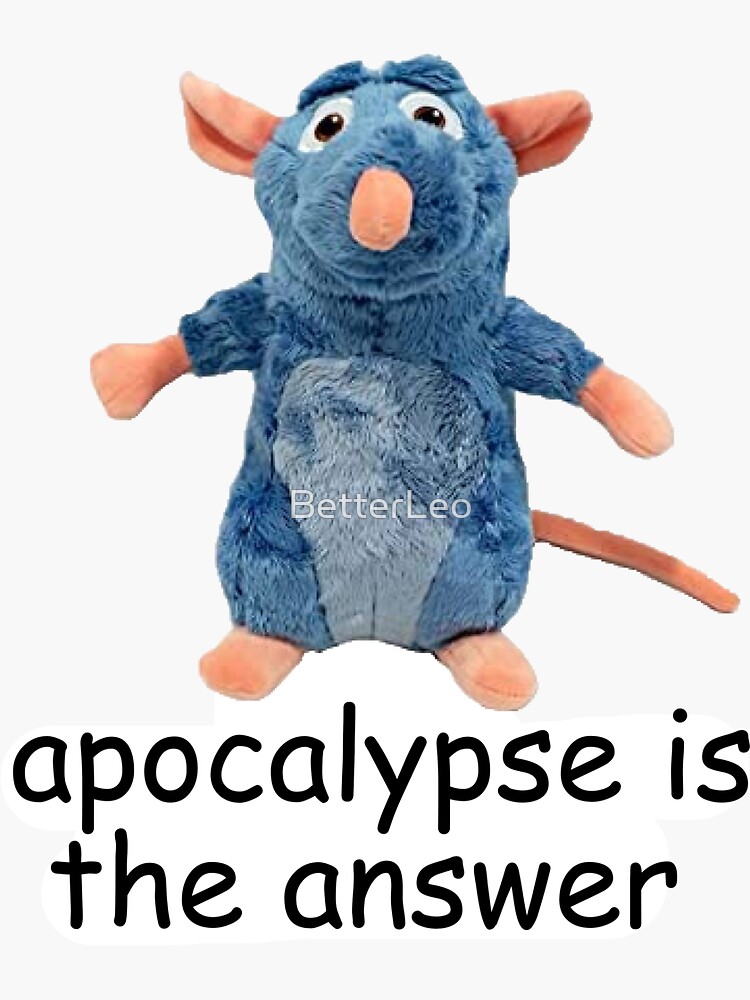 Thumbnail 3 of 3, Sticker, Ratatuille Cursed Meme designed and sold by BetterLeo.