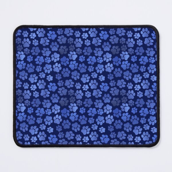 Item preview, Cobalt Blue Paw Print Pattern designed and sold by dragonstarart.