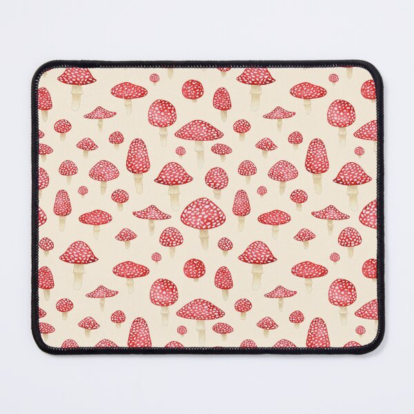 Item preview, Amanita Mushrooms Red on Cream designed and sold by dragonstarart.