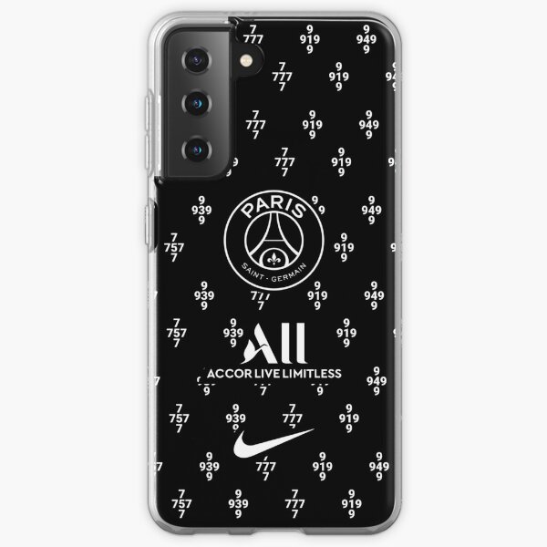 Maillot d'entraînement noir et blanc du PSG inspiré Coque souple Samsung Galaxy