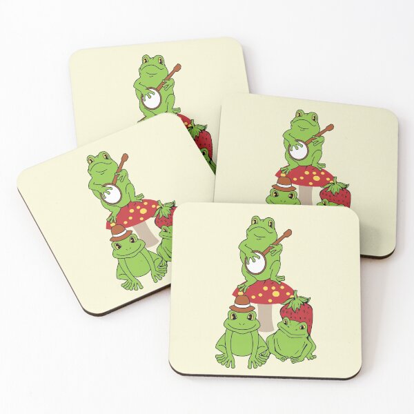 Item preview, Cute Frogs - Cottage core Frogs playing banjo designed and sold by Tovahblue.