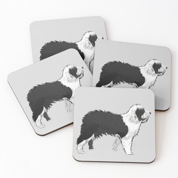 Item preview, Black And White Old English Sheepdog designed and sold by thecooltable.