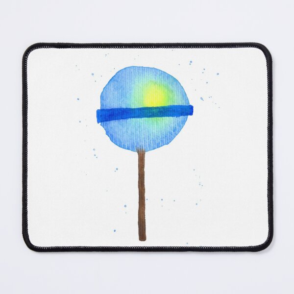 Item preview, Blue lollipop with color splashes, white designed and sold by Sonderblume.