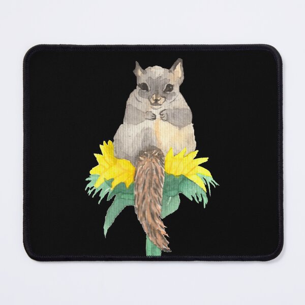 Item preview, Sweet squirrel on a sunflower, black designed and sold by Sonderblume.