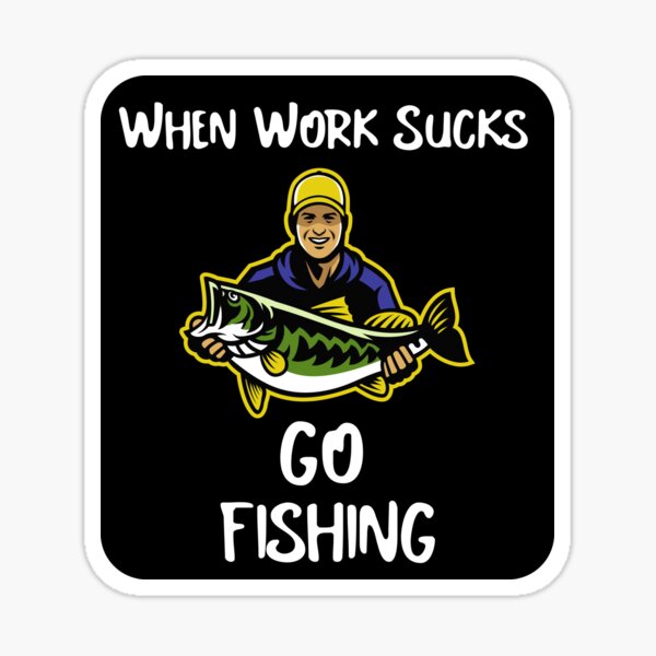 This River Sucks Funny Fishing Sticker, Funny Fishing Decal 