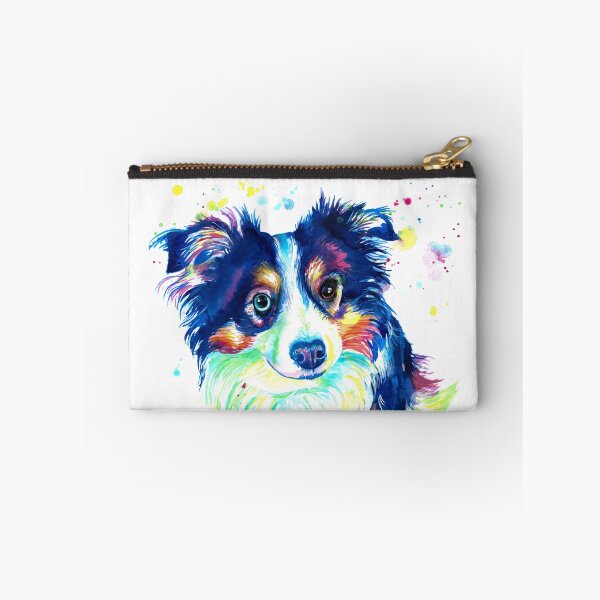 Artikelvorschau, Miniatur-Australischer Schäferhund-Regenbogen-Porträt entworfen und verkauft von CariJohnstonArt.