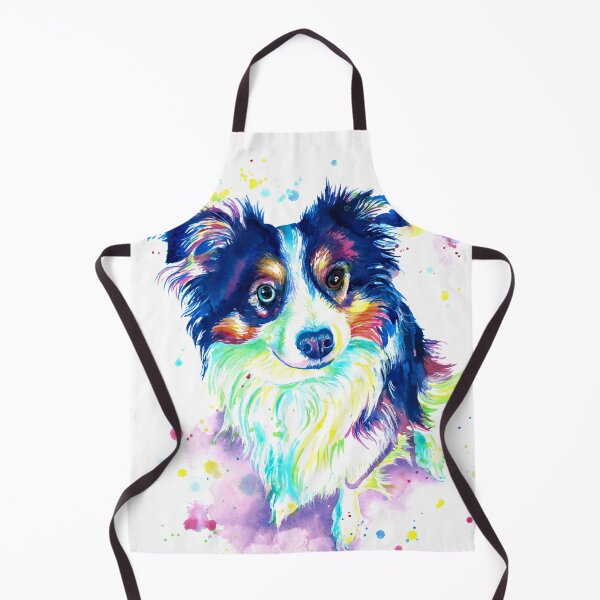Item preview, Miniature Australian Shepherd Rainbow Portrait designed and sold by CariJohnstonArt.