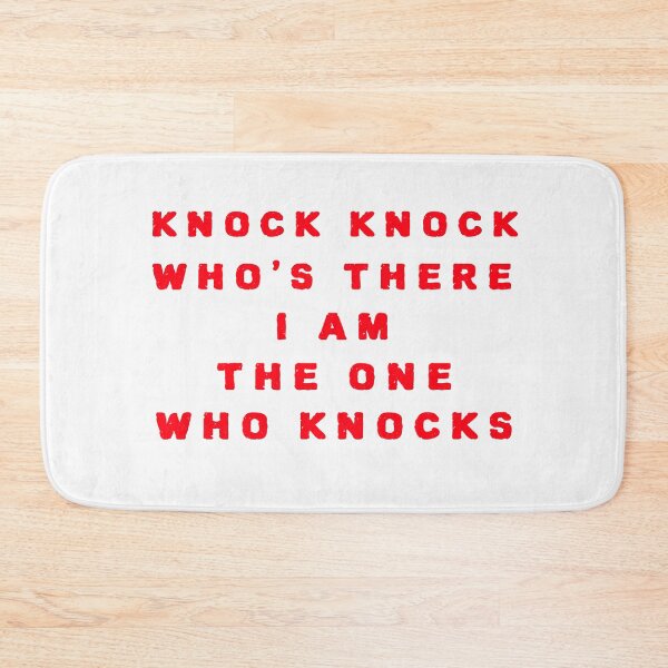 Item preview, Knock knock, who's there, I am the one who knocks RED TEXT designed and sold by CoolCleverCute.