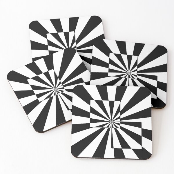 Item preview, Black And White Square Opt Art designed and sold by Marvelpic.