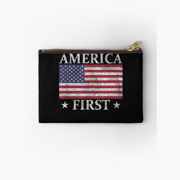 Item preview, AMERICA FIRST USA AMERICAN FLAG PATRIOTTARS ANDTRIPES designed and sold by LochyshiArah.