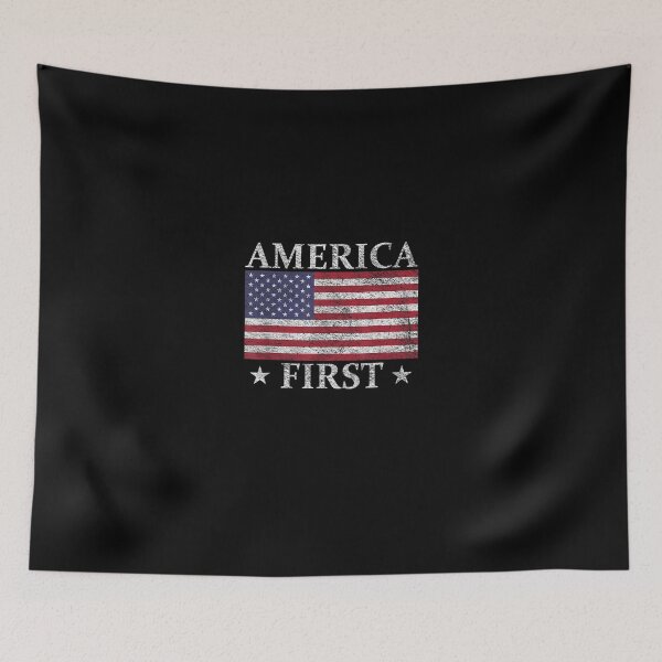 Item preview, AMERICA FIRST USA AMERICAN FLAG PATRIOTTARS ANDTRIPES designed and sold by LochyshiArah.