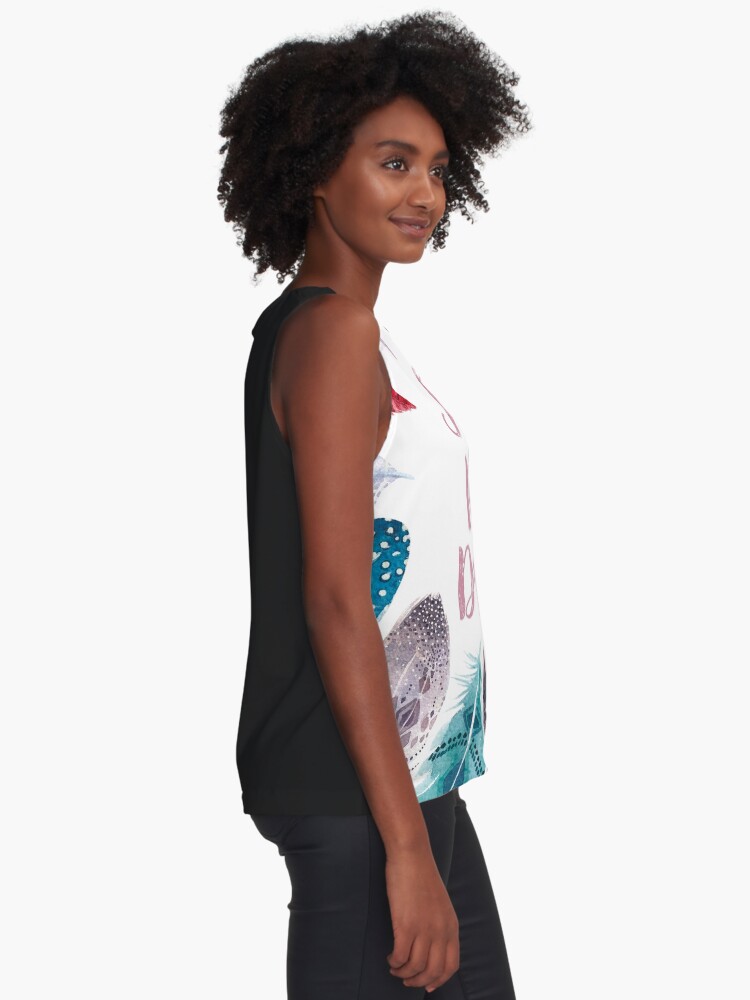 Vista alternativa de Blusa sin mangas Feathers, Smile, love, dream