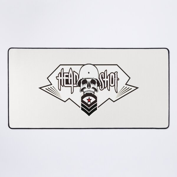 Head shot skull design Desk Mat