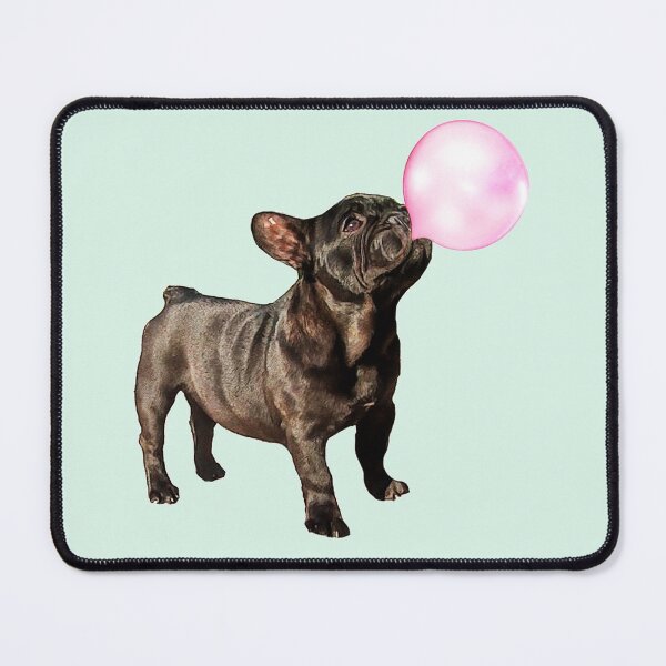 Item preview, French bulldog puppy and pink bubblegum, cool, funny frenchie dog designed and sold by Collagedream.