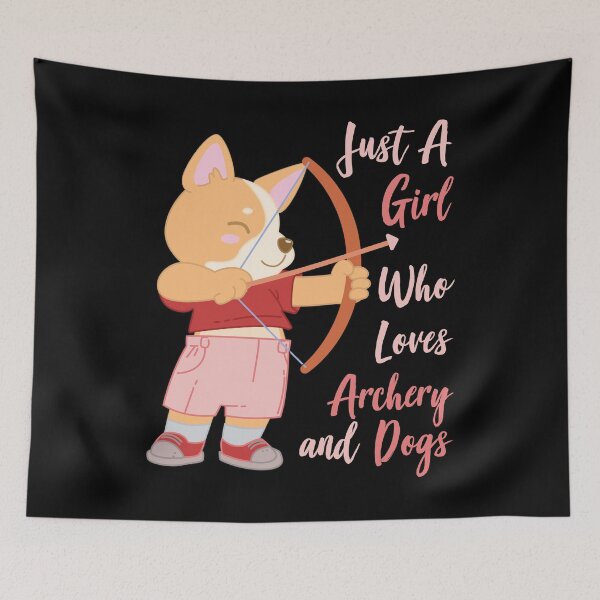 Item preview, Just A Girl Who Loves Archery and Dogs Gift design designed and sold by theodoros20.