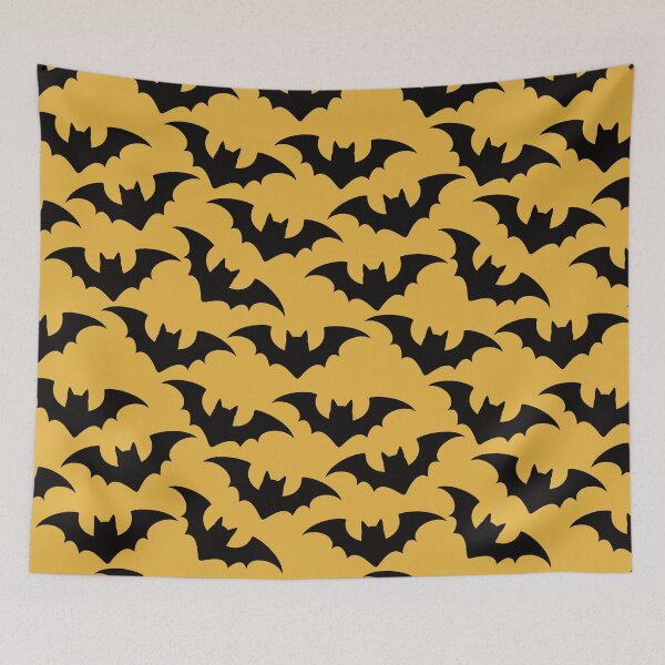 Item preview, Cute Bats Yellow Halloween Pattern designed and sold by keeleypost.