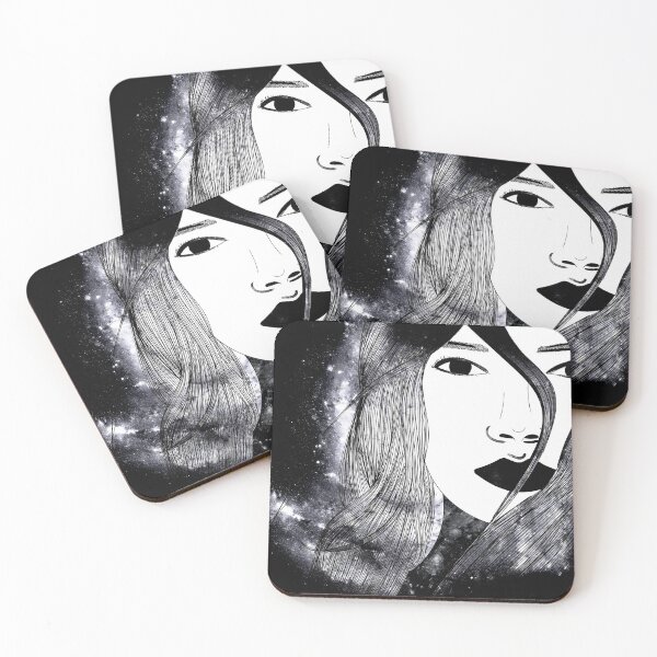 Item preview, Woman face draw and a nebula on the background designed and sold by pixelbts.