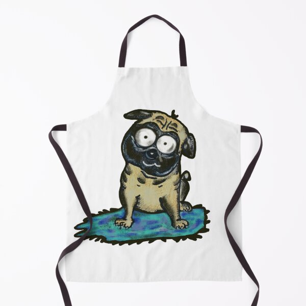 Item preview, Pug on a Rug, Pug cartoon designed and sold by Marble1212.