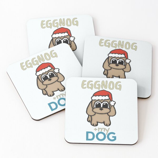 Item preview, Eggnog and my Dog - Christmas Dog Santa designed and sold by ViewerEqualsPhoton.