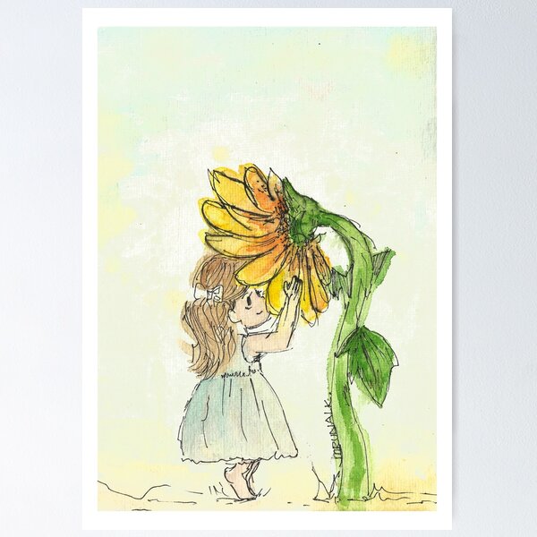 Item preview, girl with sunflower designed and sold by MK-Aart.