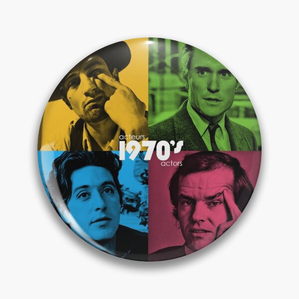 Item preview, Iconic actors 1970s - The new American-style wave - quadra color designed and sold by Moviefolie.