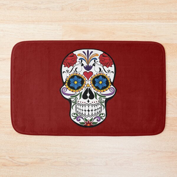 Item preview, Mexican sugar skull calavera El Dia de Los Muertos holiday designed and sold by SolidEarthArt.